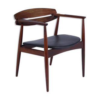 Chaise de bureau danoise en teck du milieu du siècle, c1960