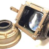 Old lamp in acetylene sncf station master ets albert butin railway