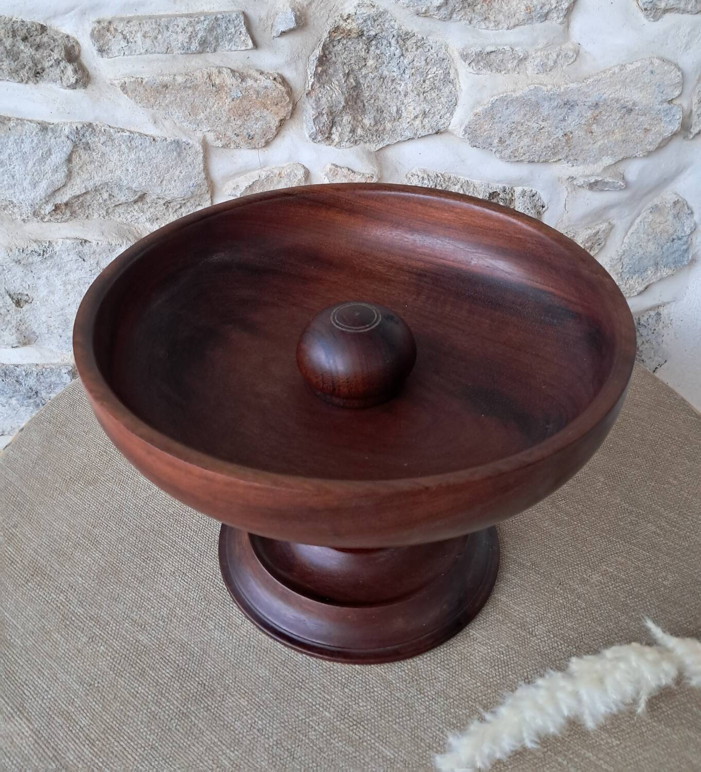 Wooden fruit bowl