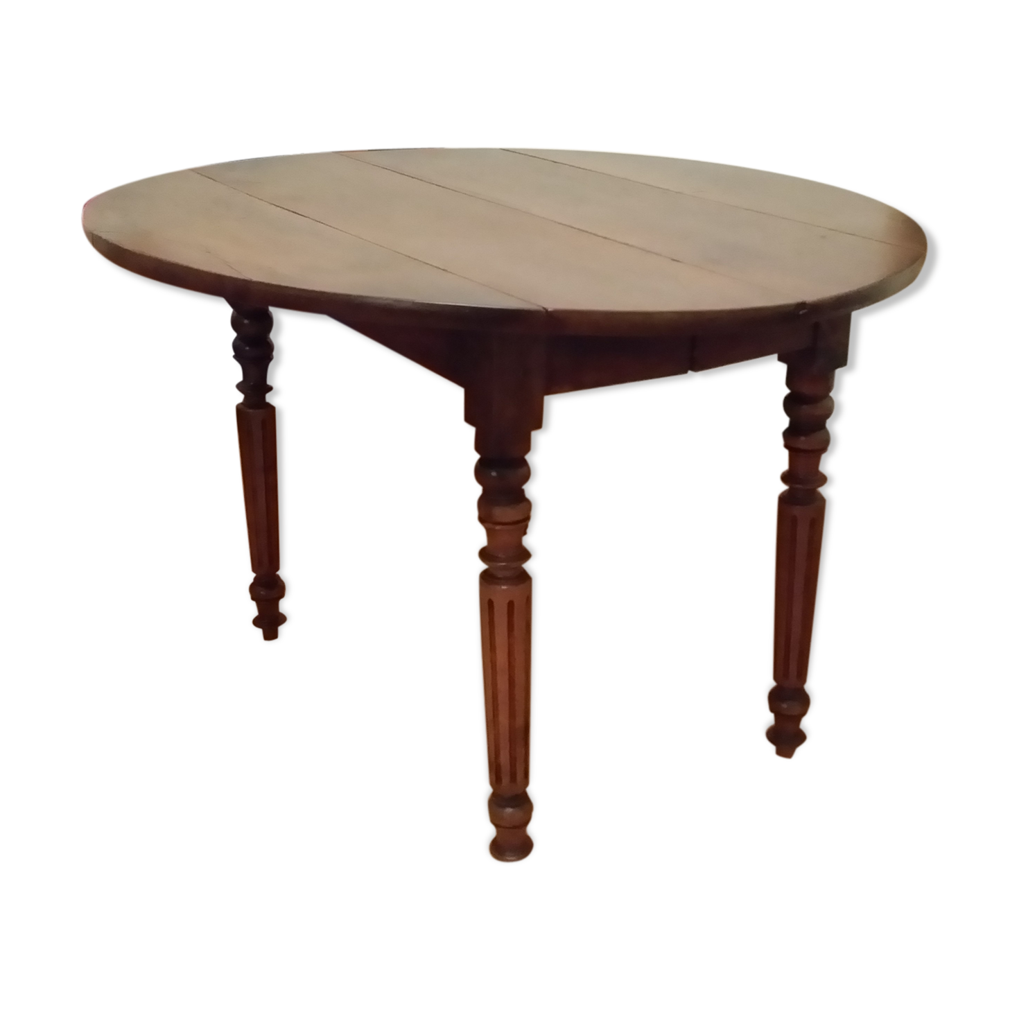 Table ronde Louis Philippe avec rallonge