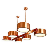 Rectangular Polished Copper Chandelier Italian Chandelier by SimoEng