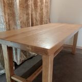 Table de ferme en chêne massif