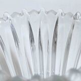 Molded pressed glass vase 1960s Height 22 cm