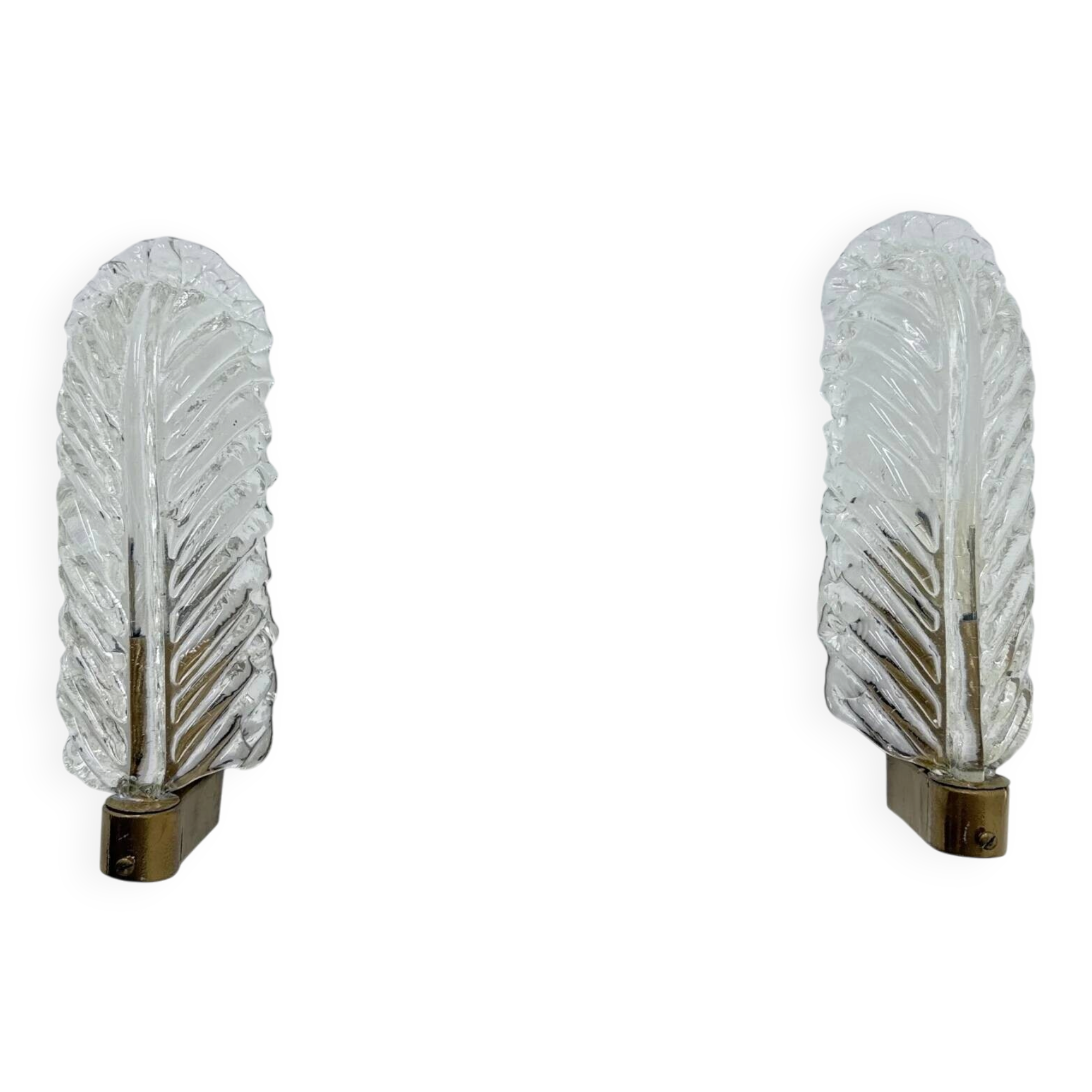 Set of 2 Barovier & Toso wall lamps sconce, 1950s Italy