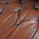 Chesterfield sofa in resistant cowhide, 3 seats