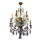 Crystal and bronze chandelier 12 arms of light