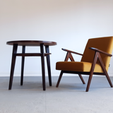 Mid century easy chair model b - 310 var in goldenrod velvet