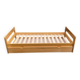 Vintage Scandinavian pine nesting benches from the 1970s.