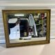 Mercury mirror and old wooden frame