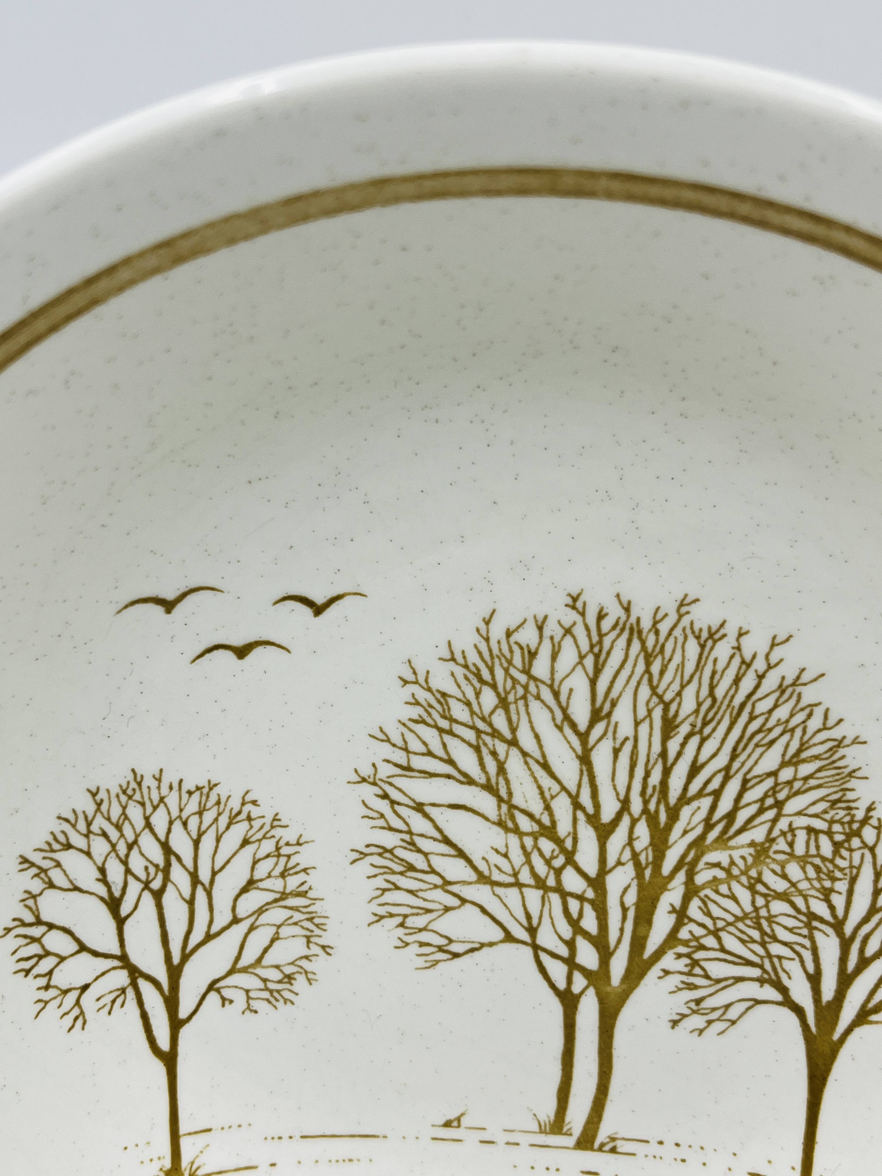 Lot 6 Deep Plates Churchill Homespun Trees