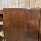 3-door mahogany wardrobe in Art Deco style from the 1950s, removable into 3 parts