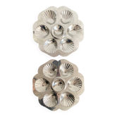 Assiettes à huîtres en inox