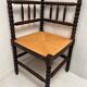 Corner chair wood turned vintage years 50-60