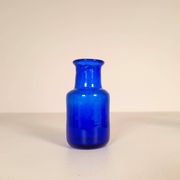 Midcentury collection of eight blue vases by Erik Höglund, Sweden, 1960s.