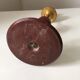 Antique beautiful hard stone candlestick, jasper, red marble, 19th century