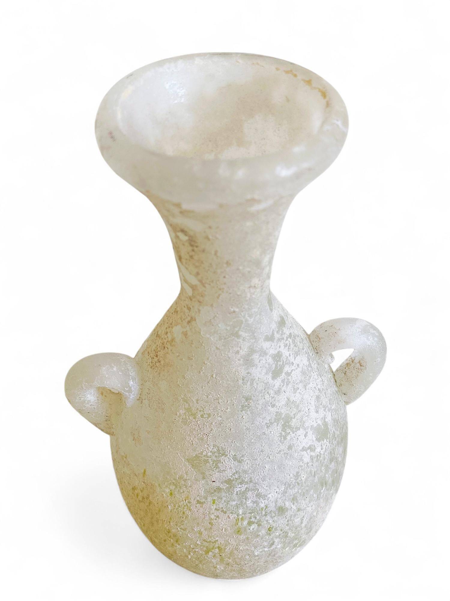 1960s Murano Glass Amphora Vase by La Murrina with Scavo Decoration