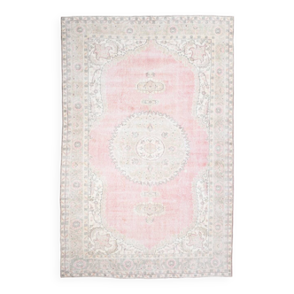 Nuances de tapis persan rose blush , 211x323Cm