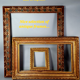 Old frame patinated stucco wood 58x50 foliage 41x33 or 34 cm + glass SB183