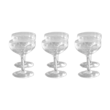 6 engraved crystal champagne cups