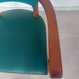 pair of green bridge armchairs