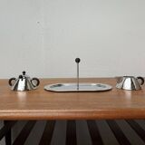 Postmodern Italian plateau for sugar and milk by Michael Graves for Alessi, 1980s, set of 3.