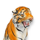 Tiger in glazed italian ceramic