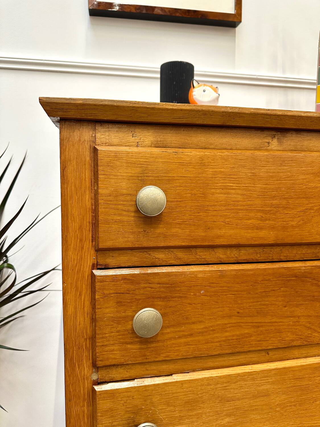Vintage compass foot chest of drawers