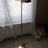 Vintage brass e-reader floor lamp