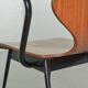 Auping Model Carelle Minimalistic Side / Dining Chairs Teak Wood 1950s
