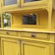 Yellow Parisian glass cabinet