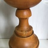 Turned wooden lamp