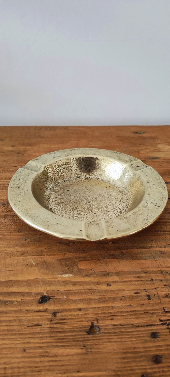 Ashtray in solid brass signed Collini