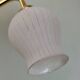 Vintage tulip angled wall light in white granite glass