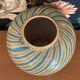 Ancien vase boule en céramique forme spirale vintage