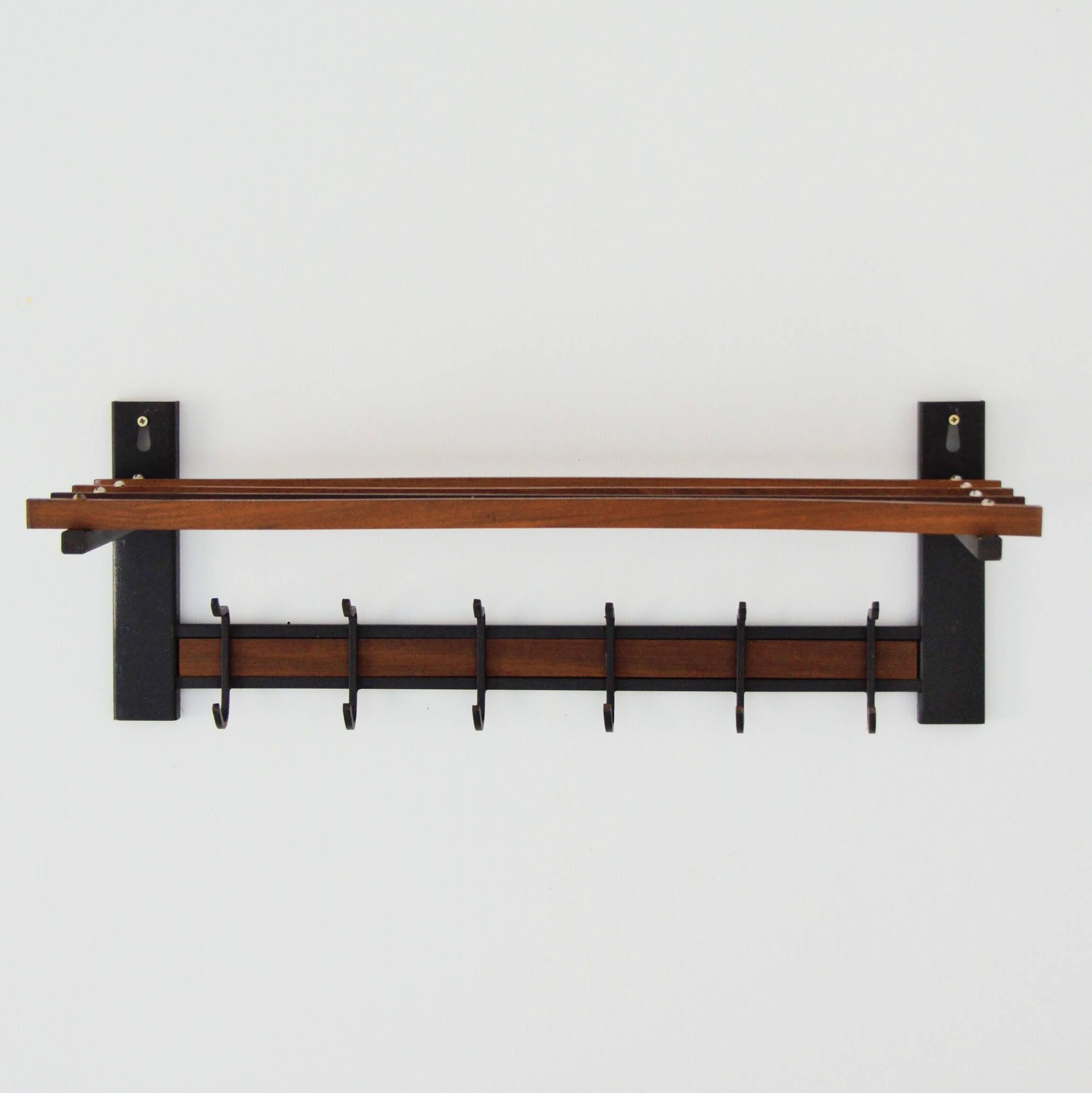 Vintage 1950s Scandinavian coat rack / hat rack