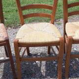 6 antique mulched chairs
