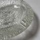 Ashtray/trinket tray in cut and textured crystal glass, circa 1970