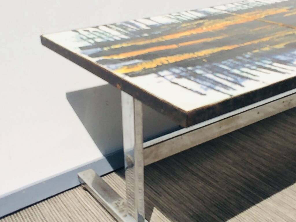 Belarti tiled coffee table. Vintage 60s