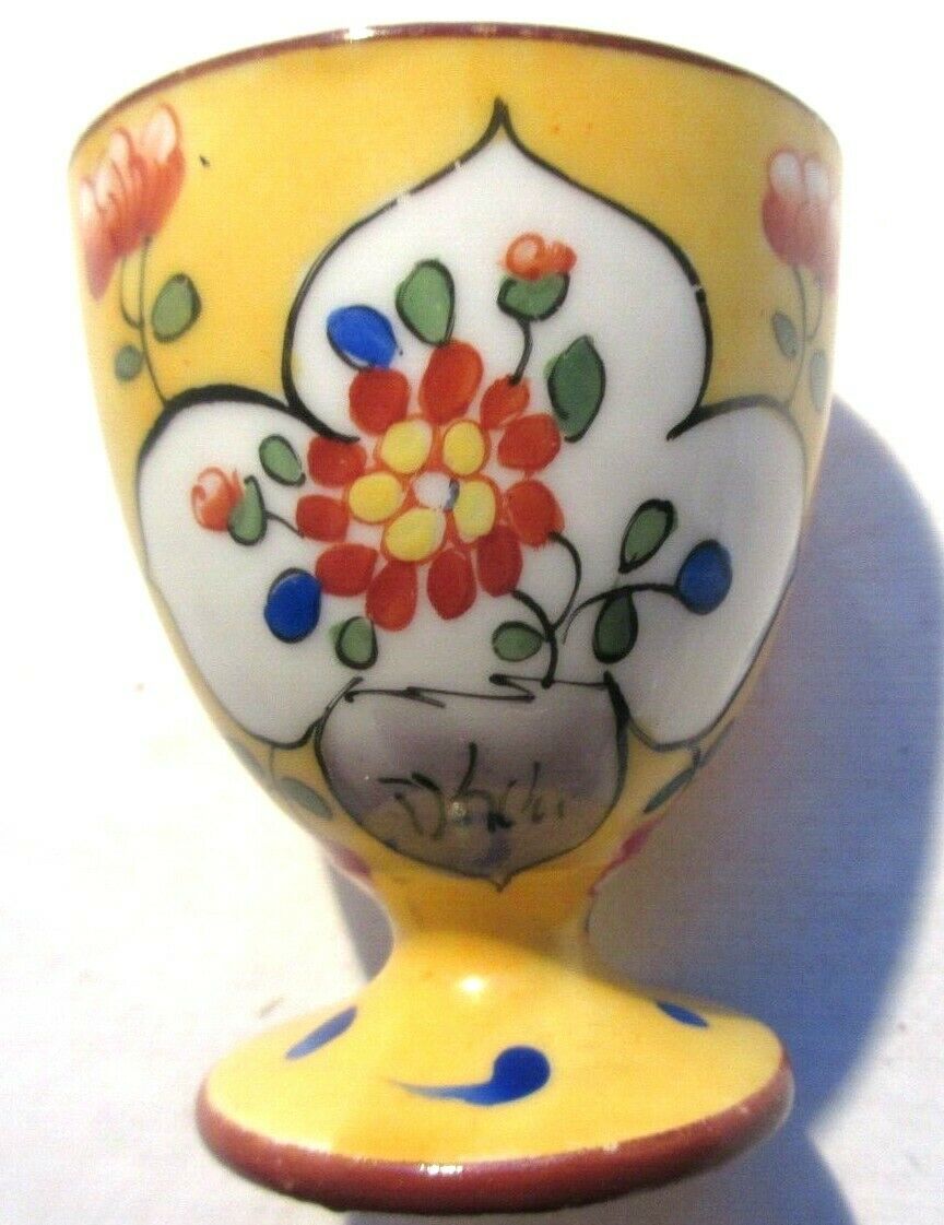 Art deco shell, fine mustard porcelain floral signed limoges