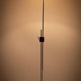 Mid Century Adjustable Chrome Walnut Floor Lamp by Hans Eichenberger 1950s