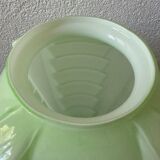 Art Deco uranium opaline skyscraper vase