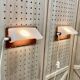Pair of teak wall lights "scandinavian design" 1950.
