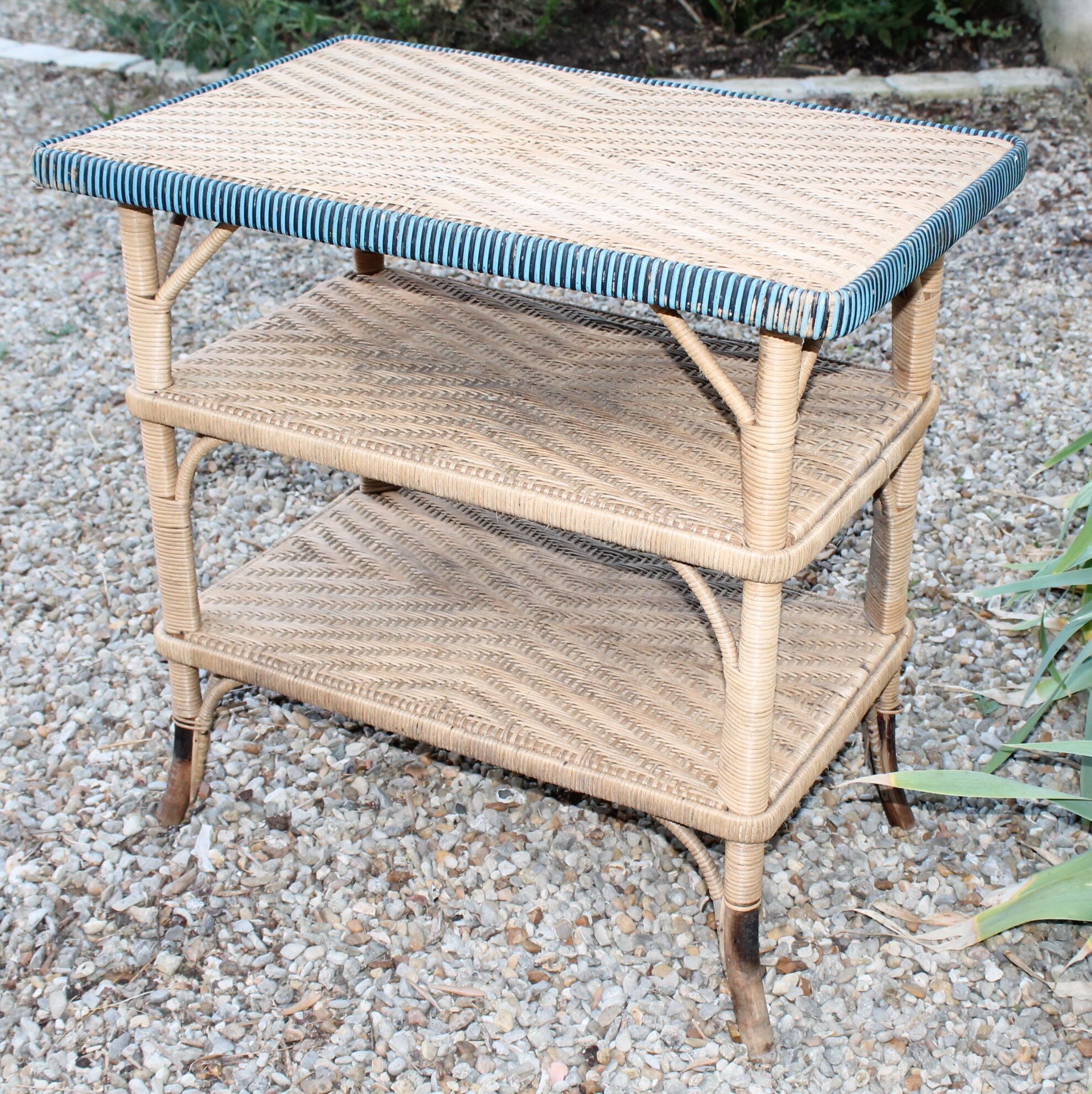 Rattan chair and garden table