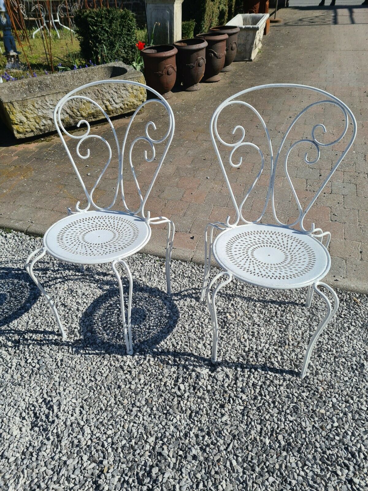 Iron garden chairs