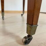 Swiss Biedermeier Extendable Dining Table in Walnut and Brass, 1820s