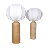 Pair of Midcentury porcelain lamps by Olle Alberius, Rorstrand, Sweden, 1960s.