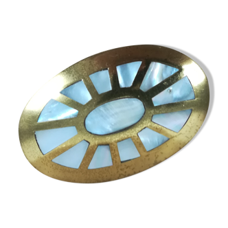 Mother-of-pearl & brass box