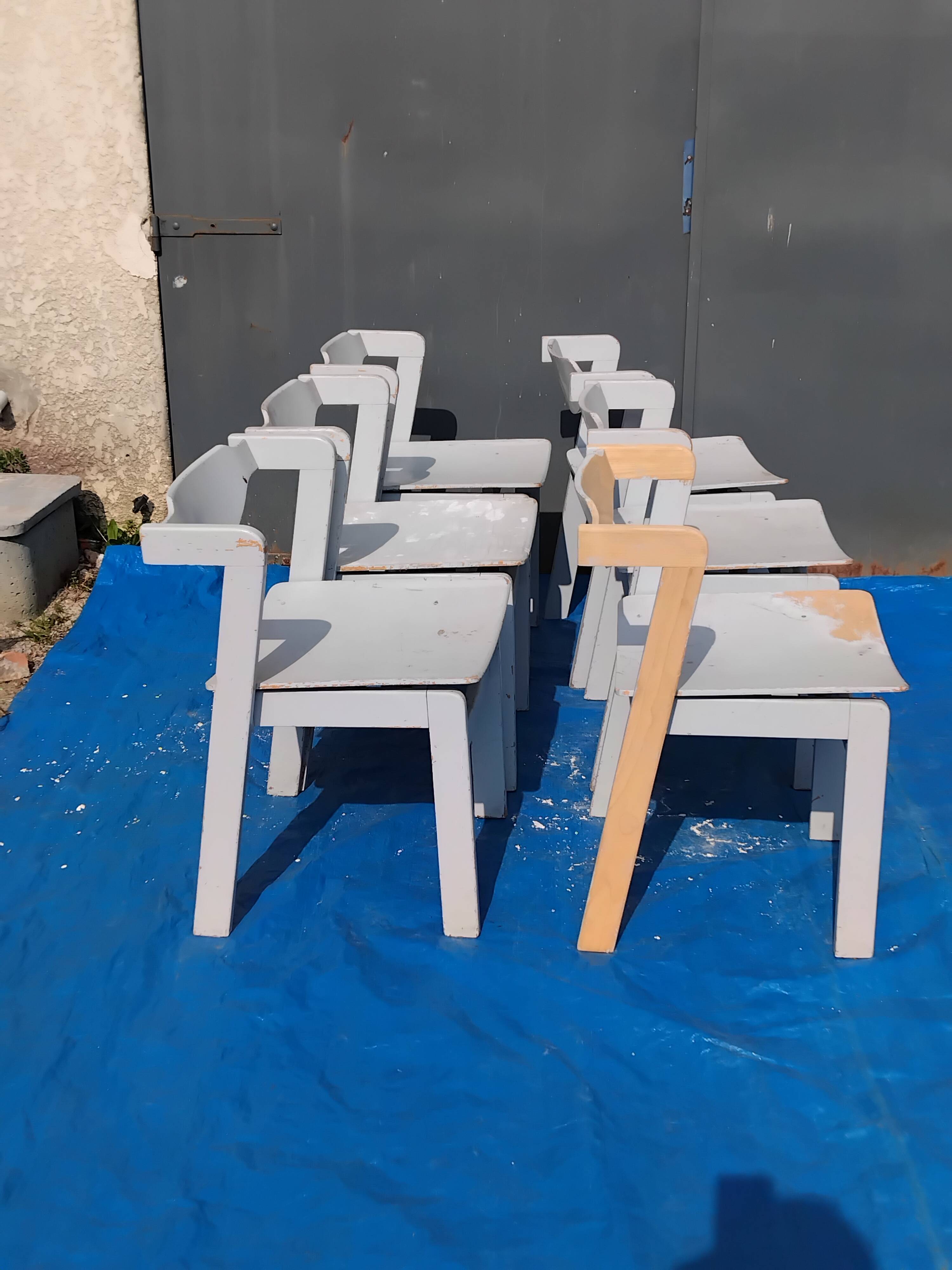 6 vintage Scandinavian design chairs