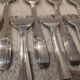 12 silver-plated oyster forks by silversmith Argit, Art Deco floral design