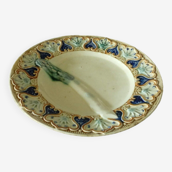 Asparagus plate in slip end 19th Onnaing Wasmuel